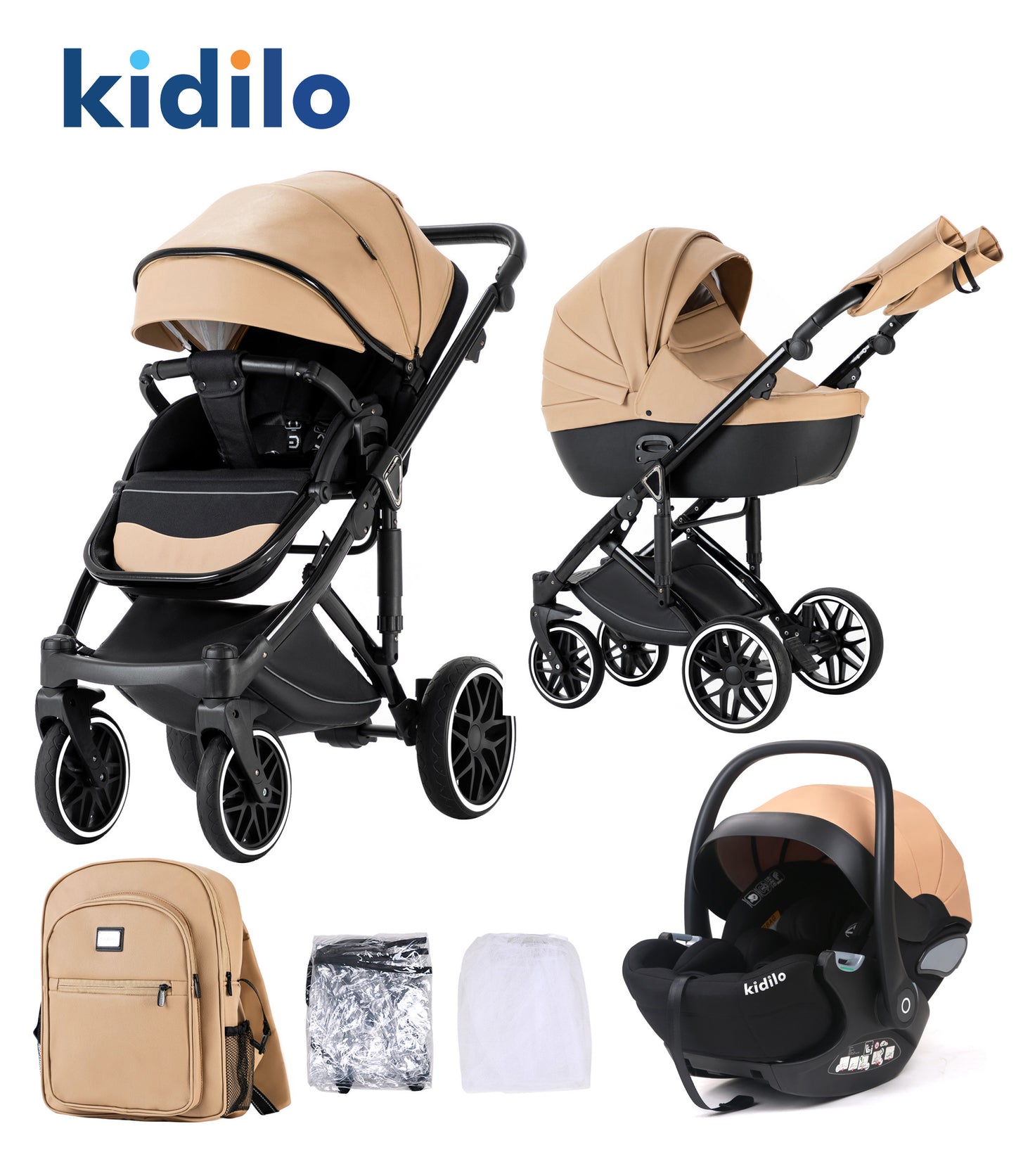 Kidilo F2 Premium Leather 3in1 Travel System