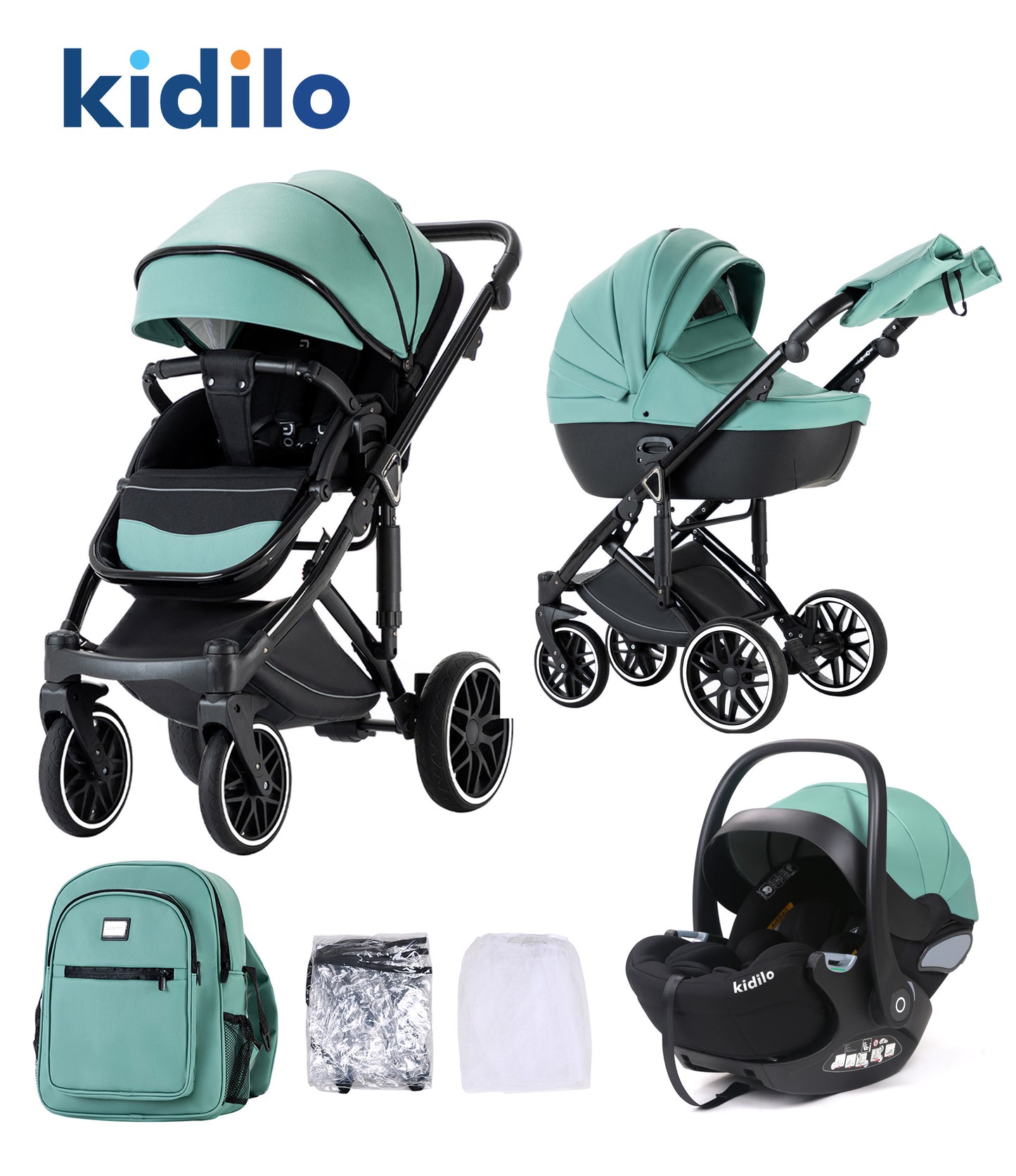 Kidilo F2 Premium Leather 3in1 Travel System