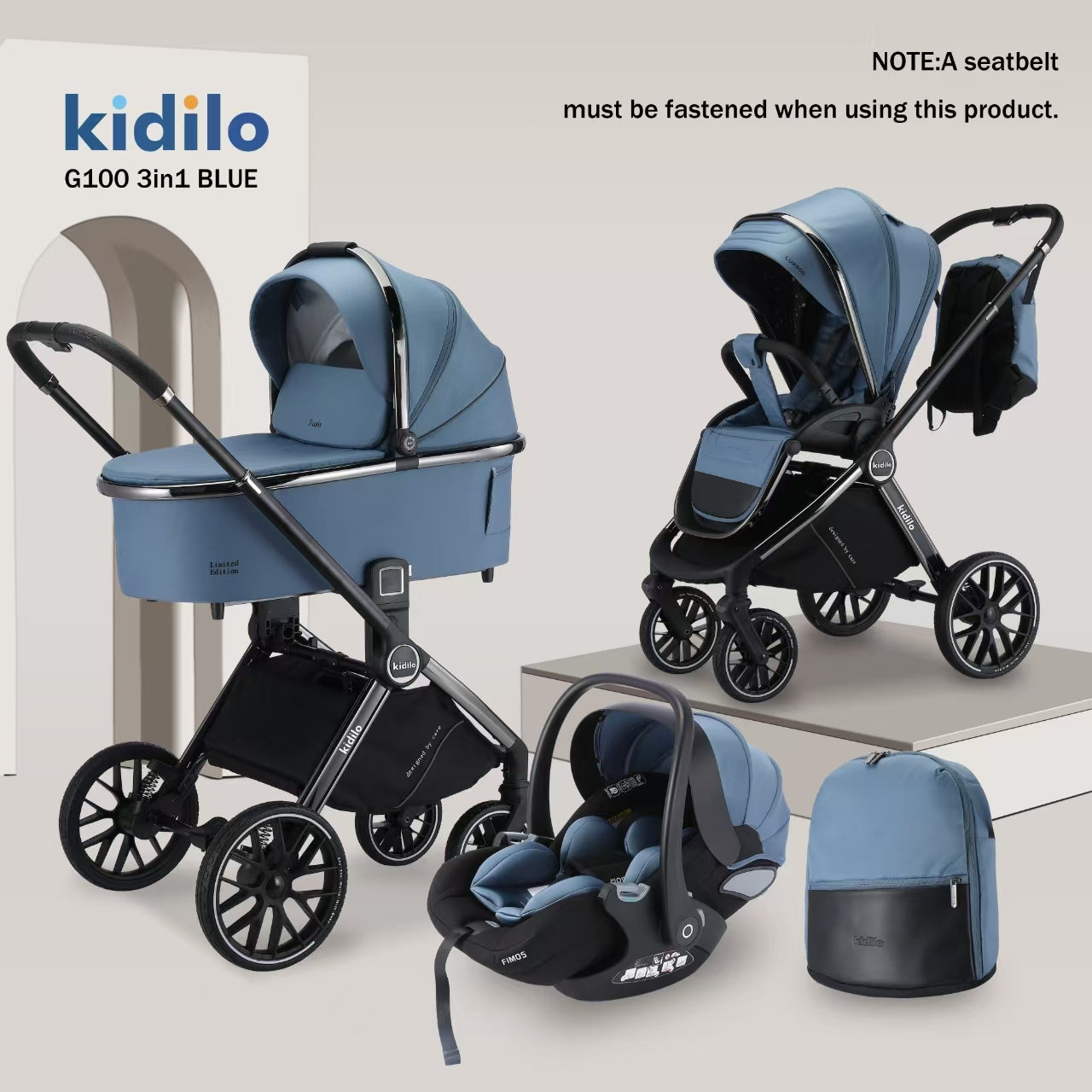 Kidilo G100 3-in-1 Travel System