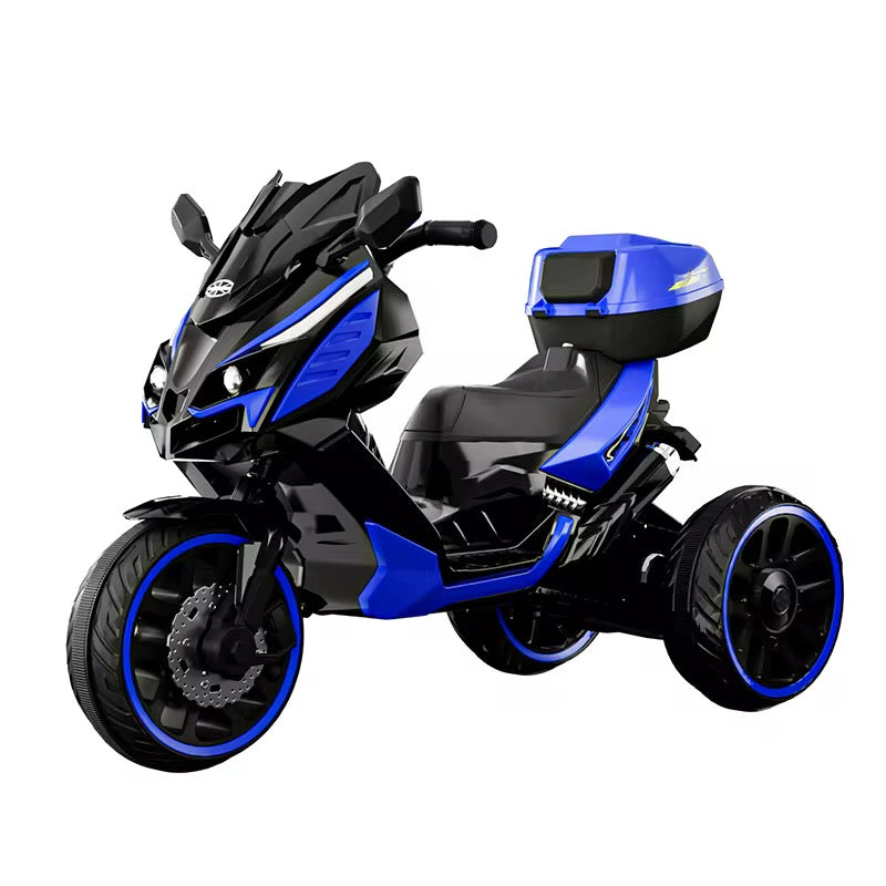 Kids’ Electric 3-Wheel Ride-On Motorcycle – 6V Power, Music Player & LED Style