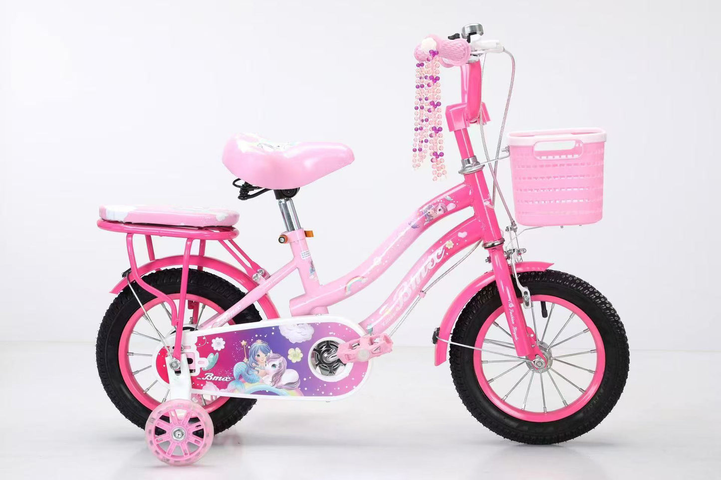 16-Inch Girls’ Bike with Basket & Training Wheels