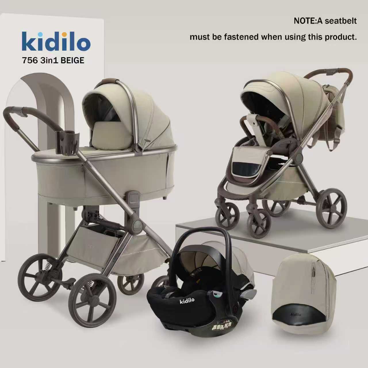 Kidilo 756 3-in-1 Travel System