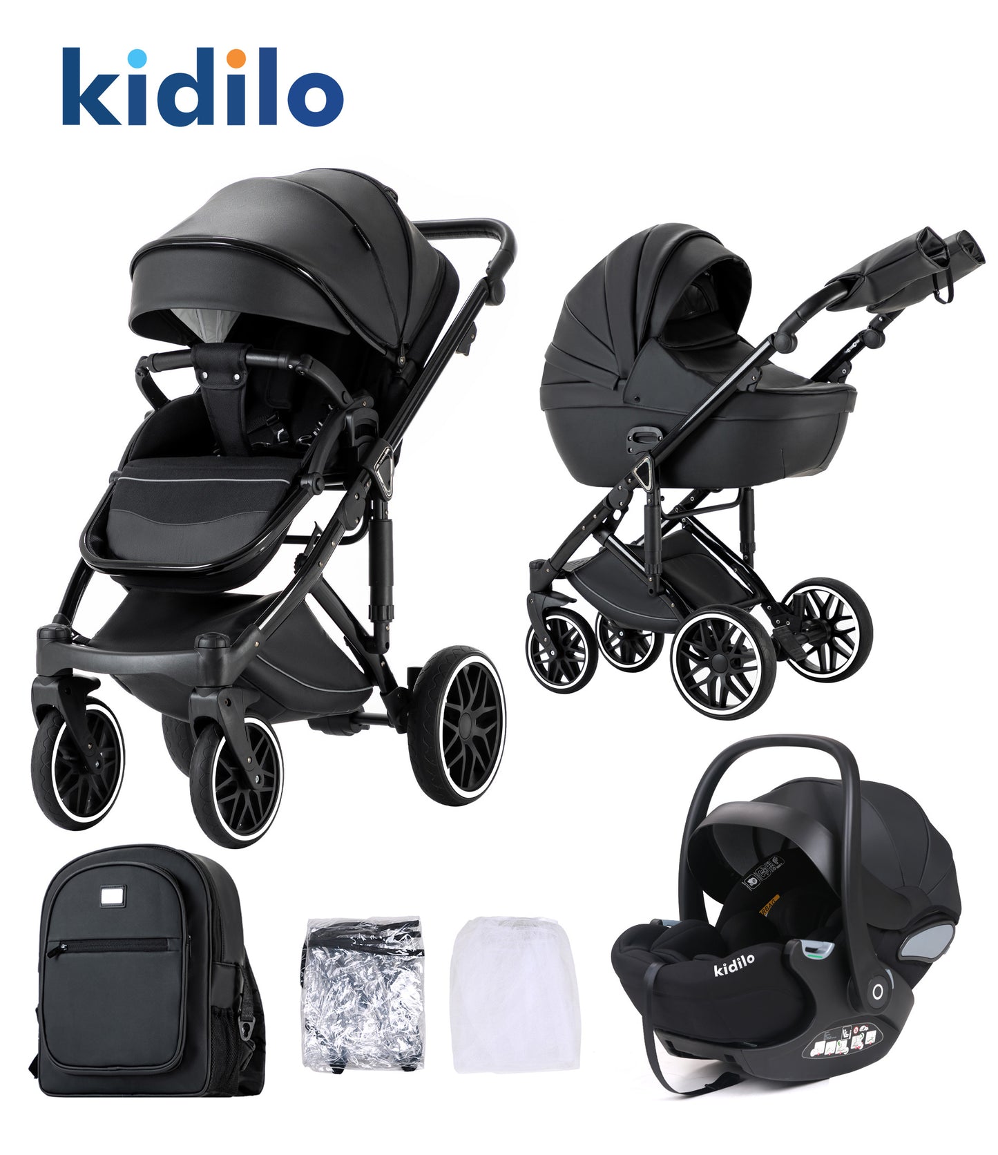 Kidilo F2 Premium Leather 3in1 Travel System