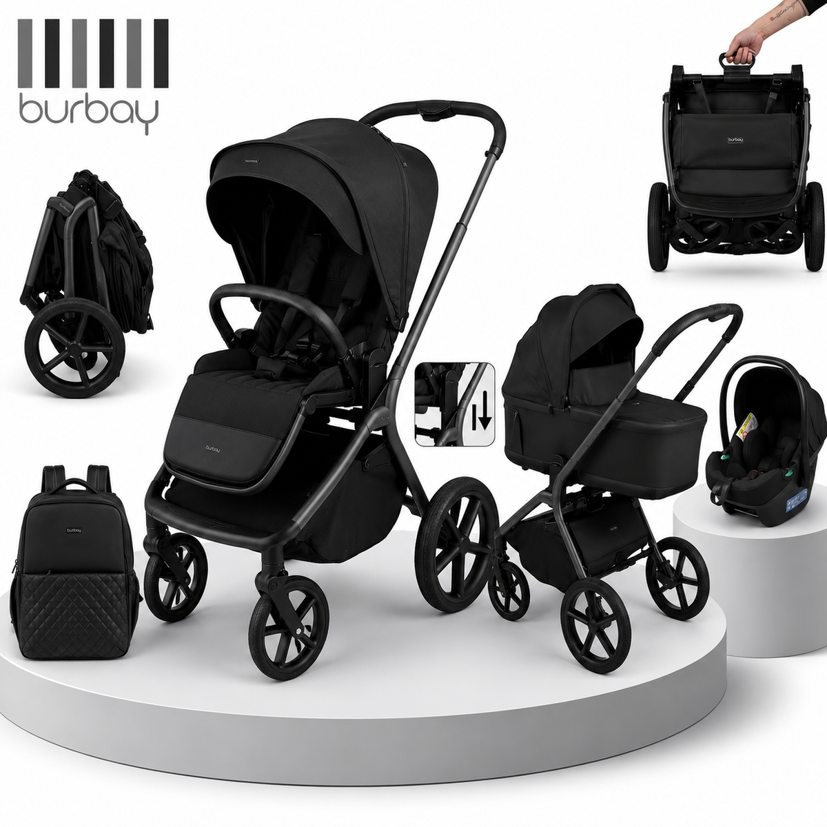 Burbay J02 3-in-1 Luxury Travel System