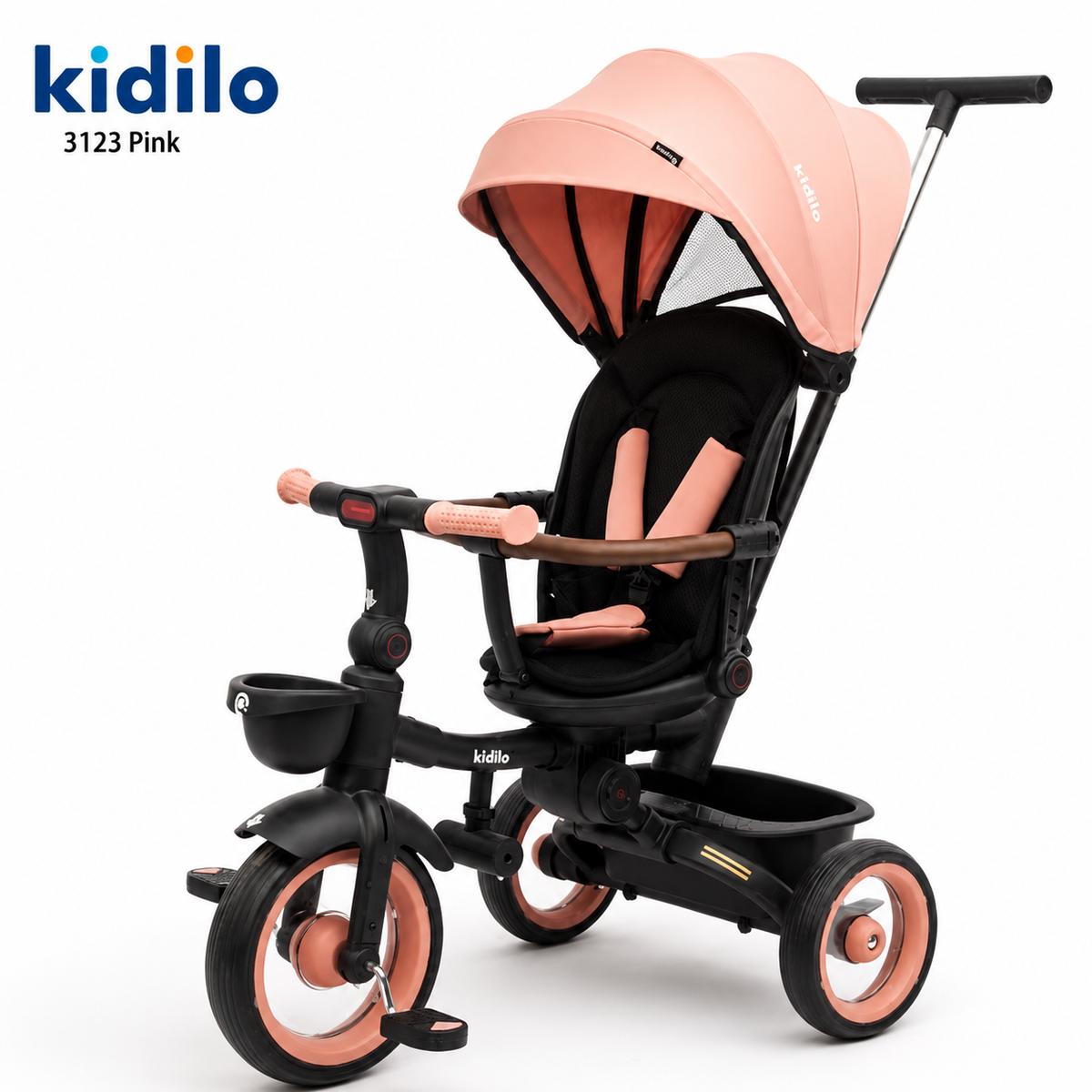 Kidilo 3123 4-in-1 Foldable Smart Trike &amp; Stroller