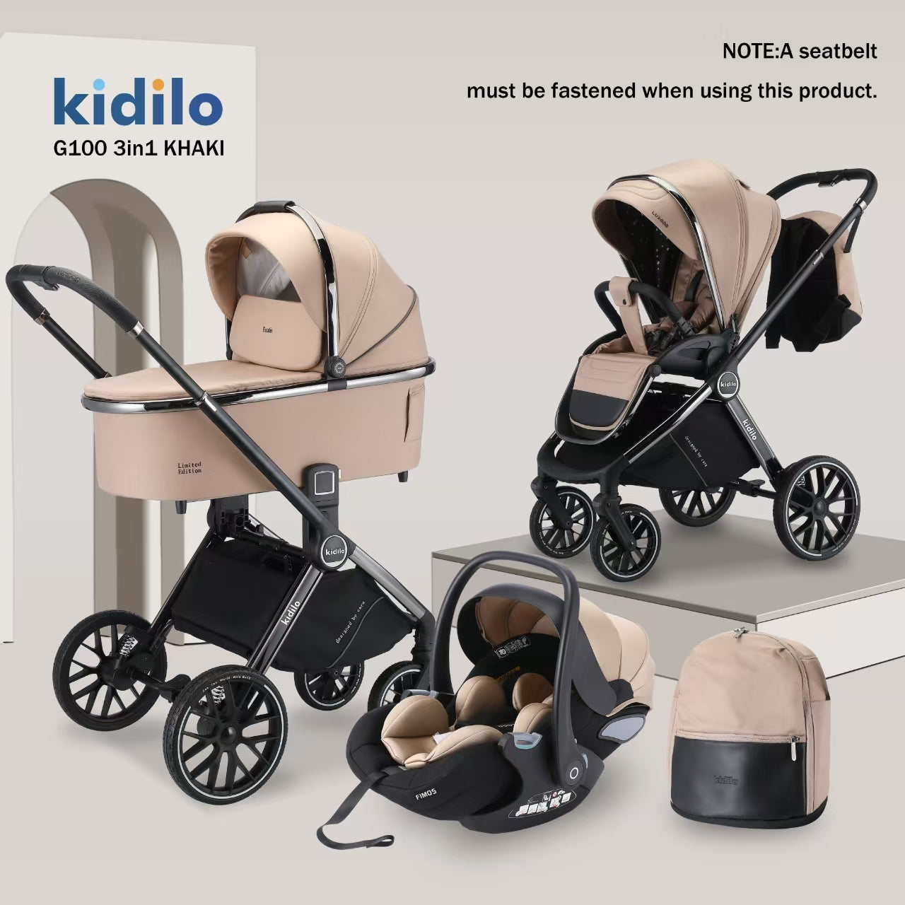 Kidilo G100 3-in-1 Travel System