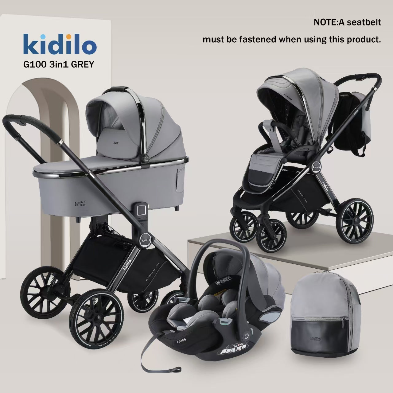 Kidilo G100 3-in-1 Travel System