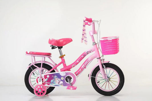 16-Inch Girls’ Bike with Basket & Training Wheels