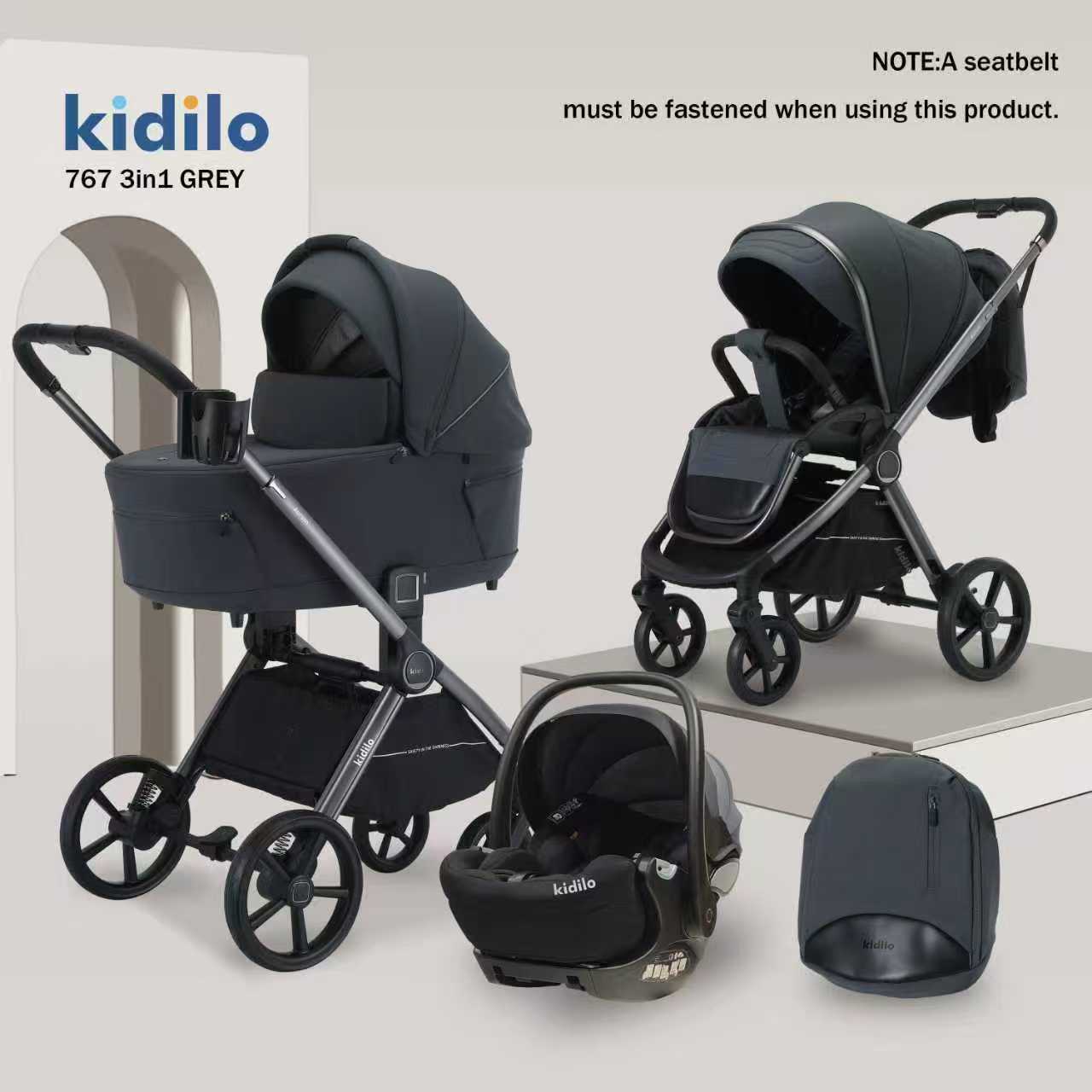 Kidilo 767 3-in-1 Travel System