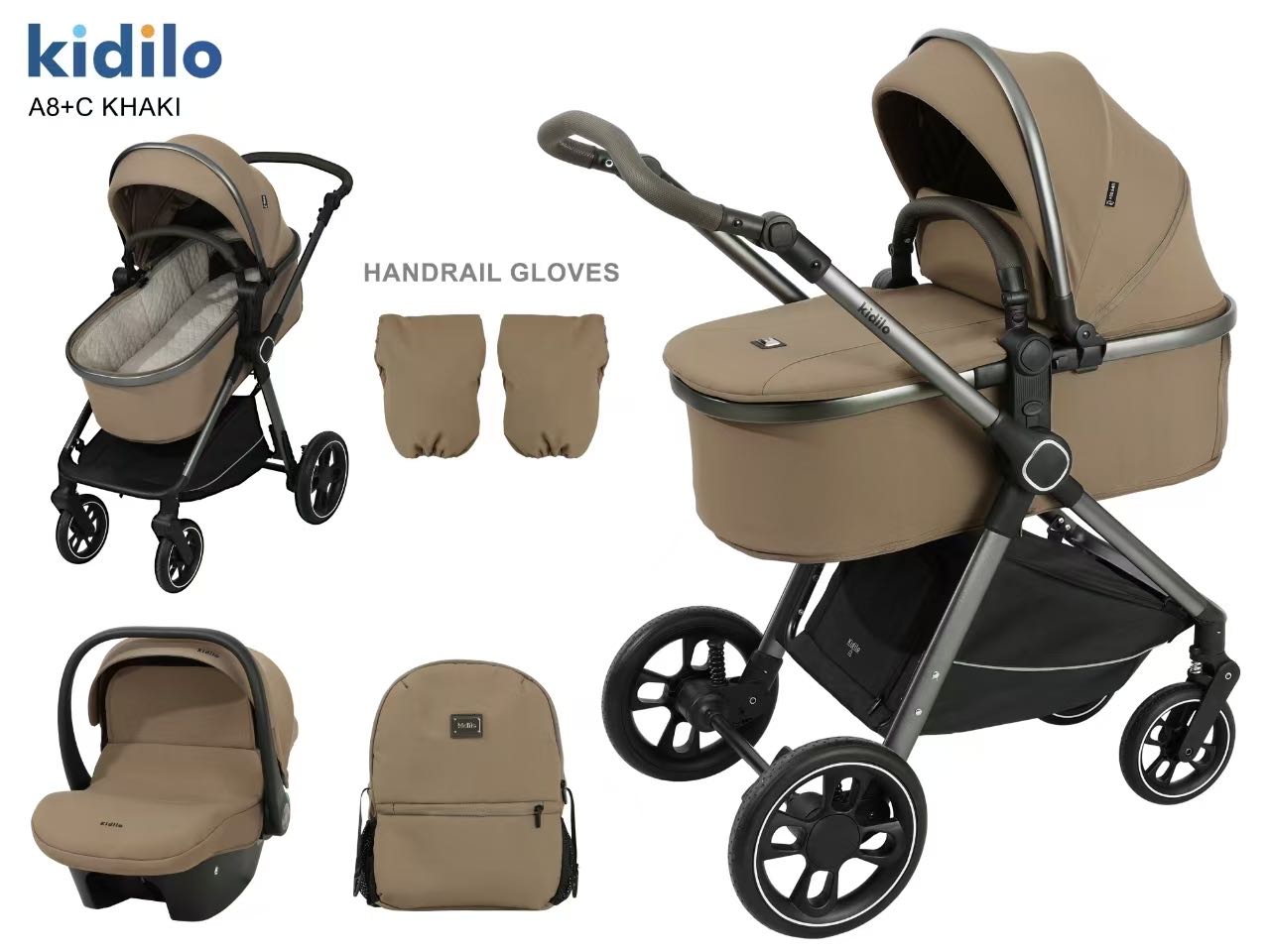 Kidilo A8 Luxury 2-in-1 Travel System