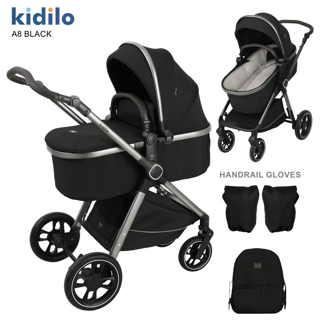 Kidilo A8 Luxury 2-in-1 Travel System