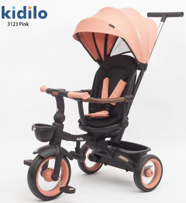 Kidilo 3123 4-in-1 Foldable Smart Trike &amp; Stroller