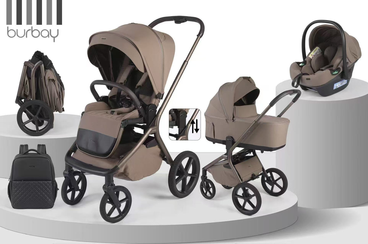 Burbay J02 3-in-1 Luxury Travel System
