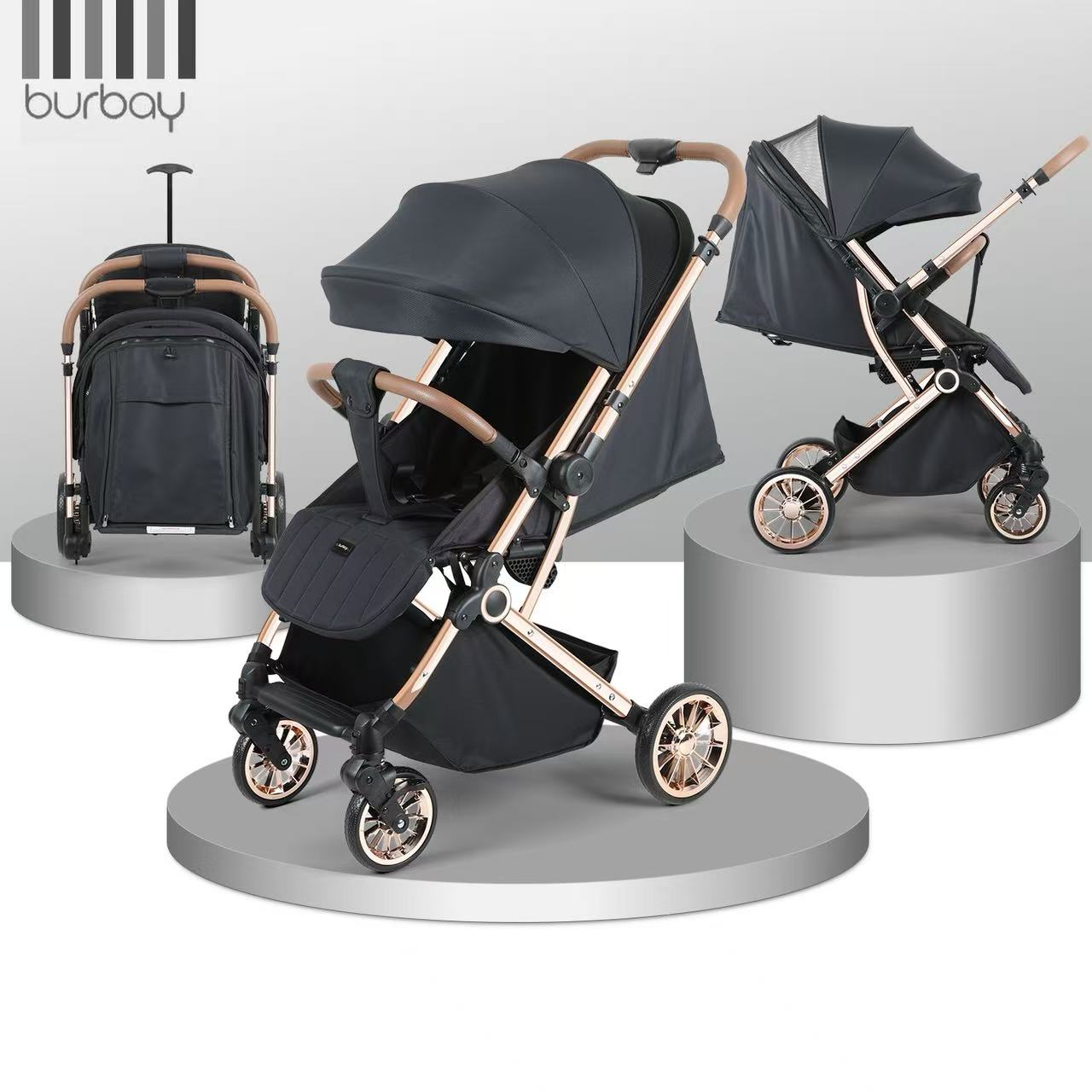 Burbay AG929 Reversible Handle Stroller