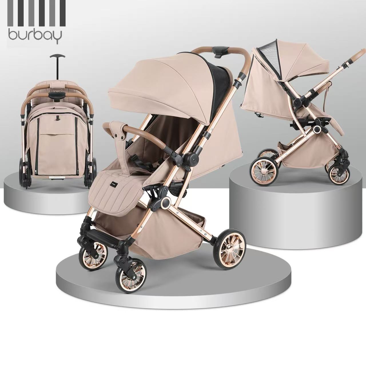 Burbay AG929 Reversible Handle Stroller