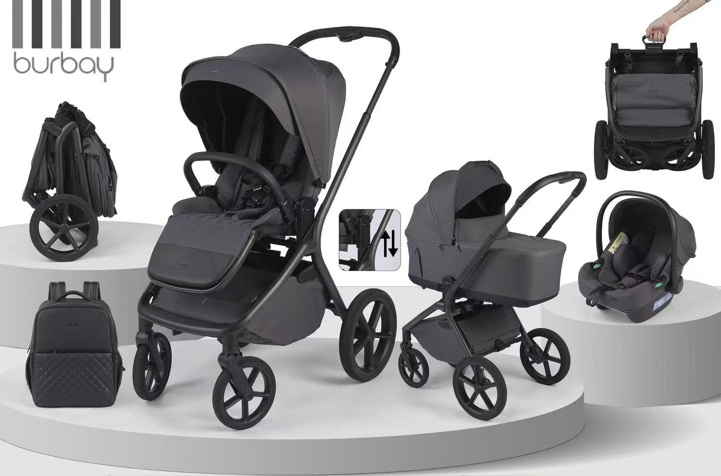 Burbay J02 3-in-1 Luxury Travel System