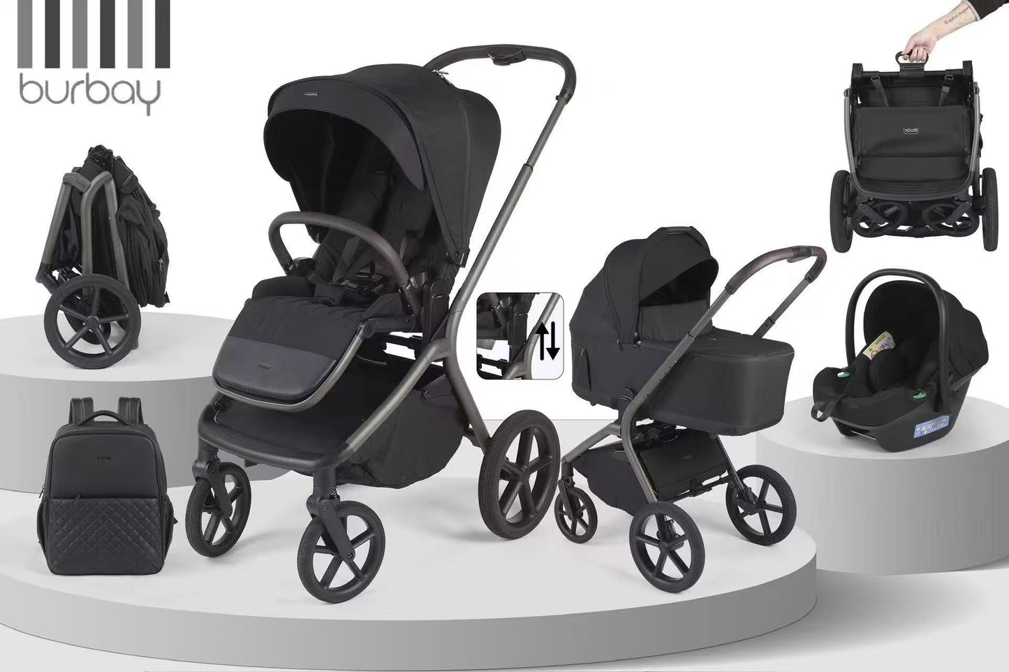 Burbay J02 3-in-1 Luxury Travel System