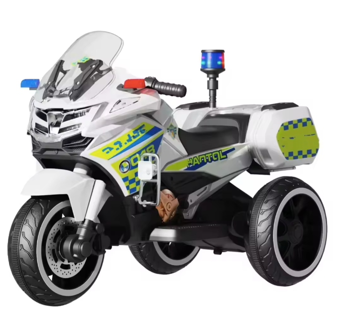 Childrens electric police motorbike sales