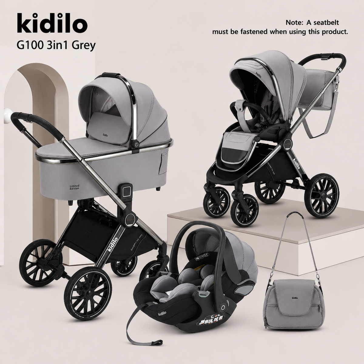 Kidilo G100 3-in-1 Travel System