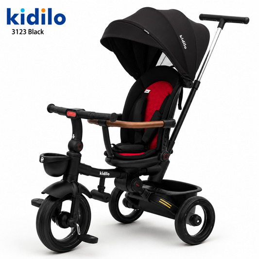 Kidilo 3123 4-in-1 Foldable Smart Trike &amp; Stroller