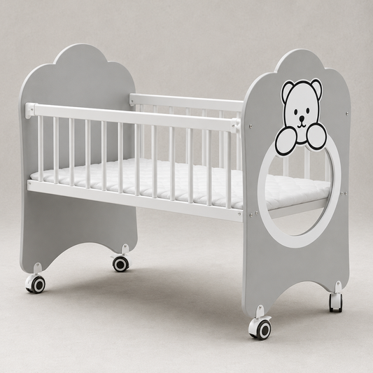 Teddy Care Wooden Baby Cot &amp; Crib