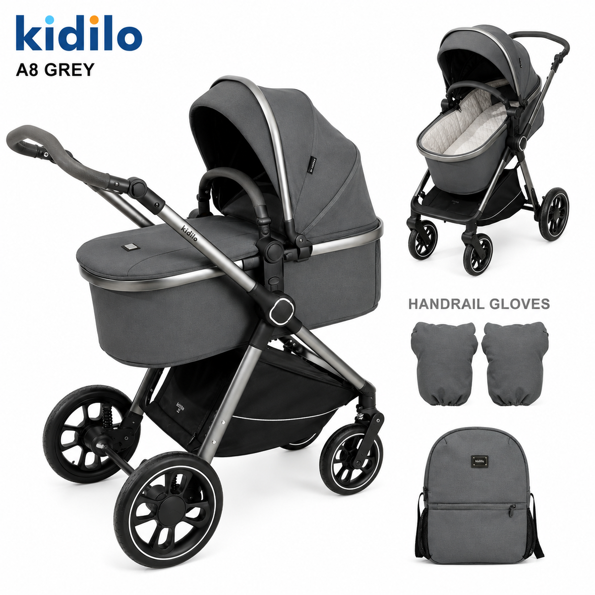 Kidilo A8 Luxury 2-in-1 Travel System