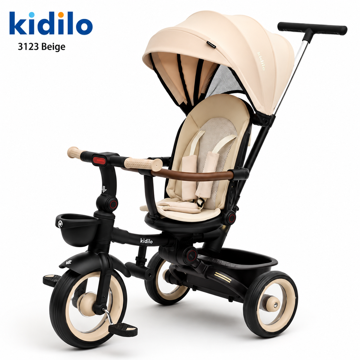 Kidilo 3123 4-in-1 Foldable Smart Trike &amp; Stroller