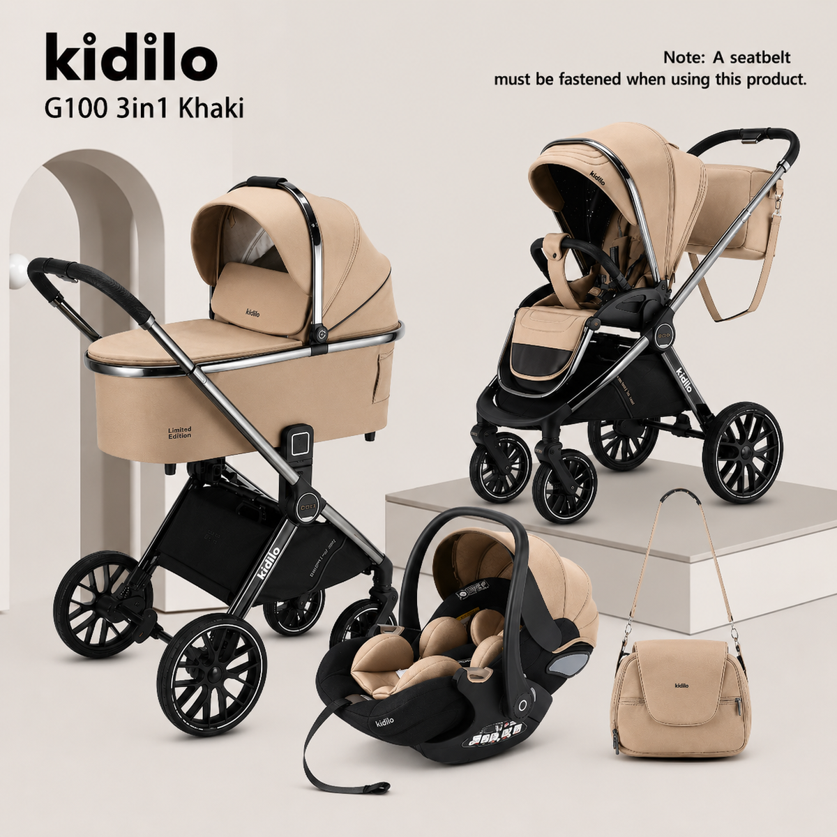 Kidilo G100 3-in-1 Travel System