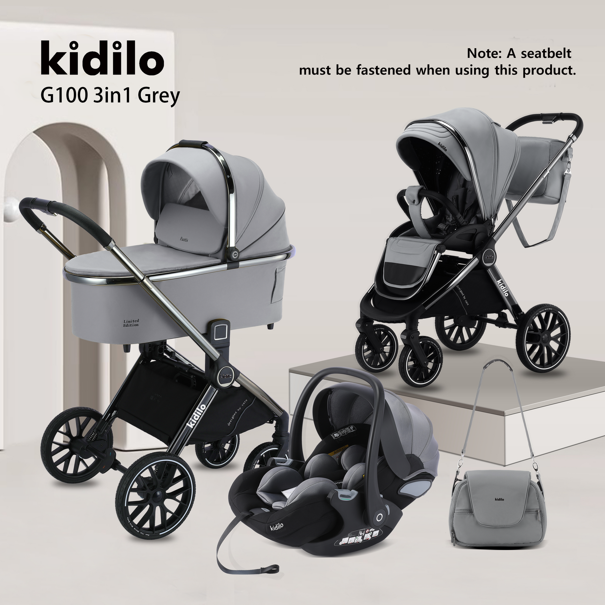 Kidilo G100 3 in 1 Travel System Babyland Limerick