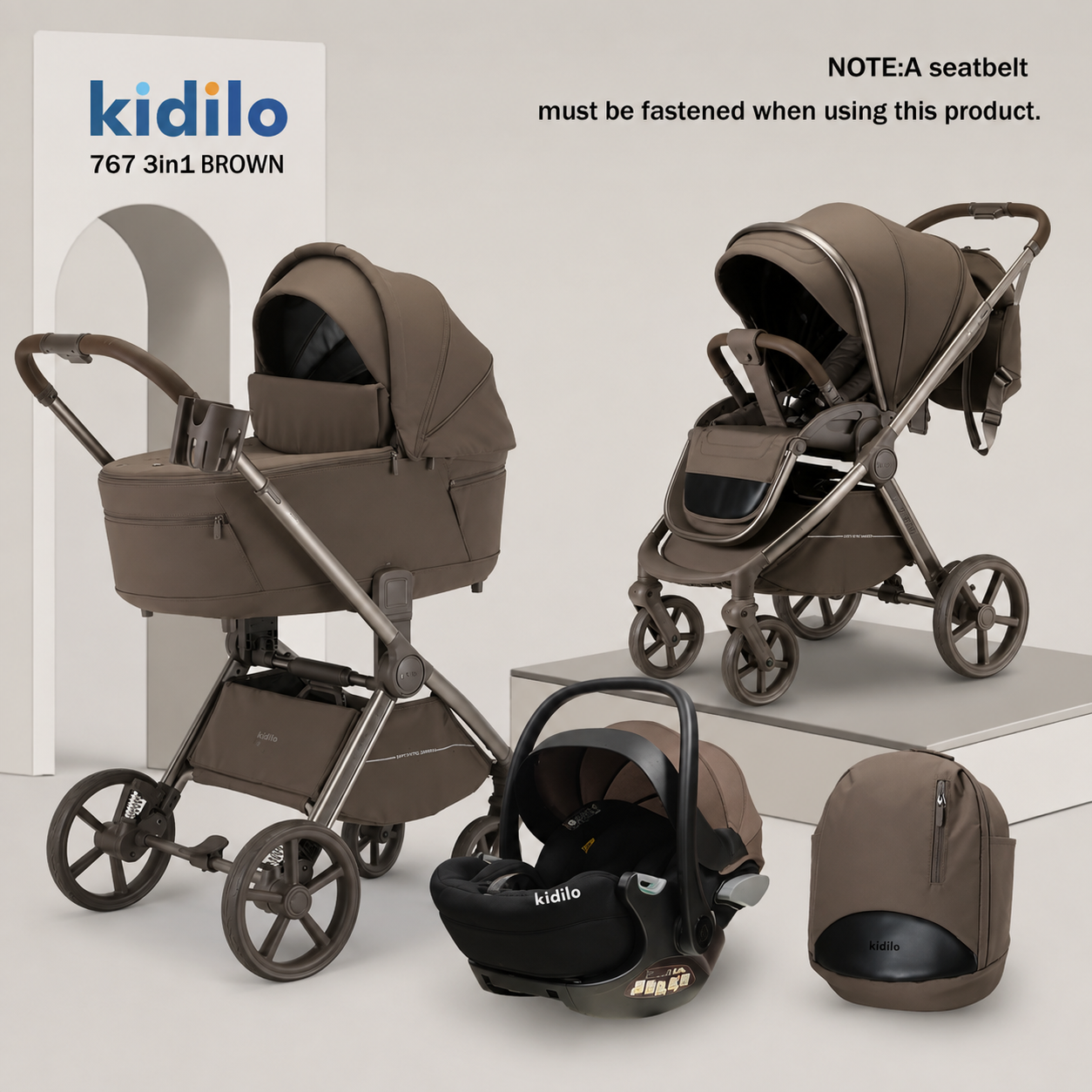 Kidilo 767 3-in-1 Travel System